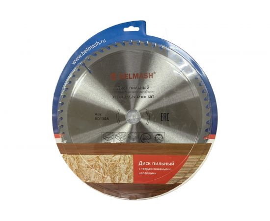 Диск пильный по дереву (315x3.2/2.2x32/30 мм; 60T) Белмаш RD130A 