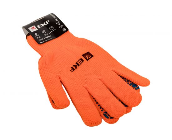 Рабочие утепленные перчатки EKF Professional ТОЧКА ЗИМА с ПВХ-покрытием 7 класс, 10 размер pe7ac-10-pro 