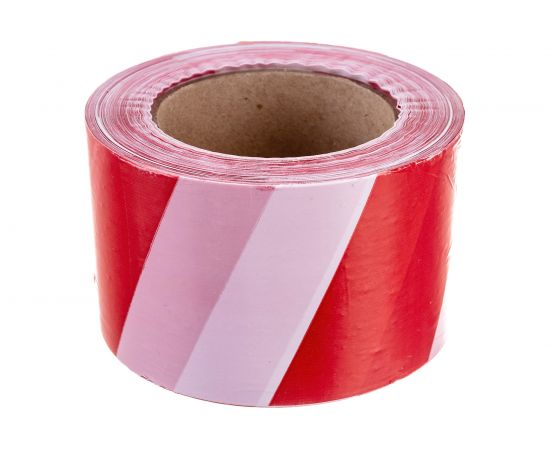 Оградительная сигнальная лента РемоКолор красно-белая, 75 мм х 150 м 49-7-204 