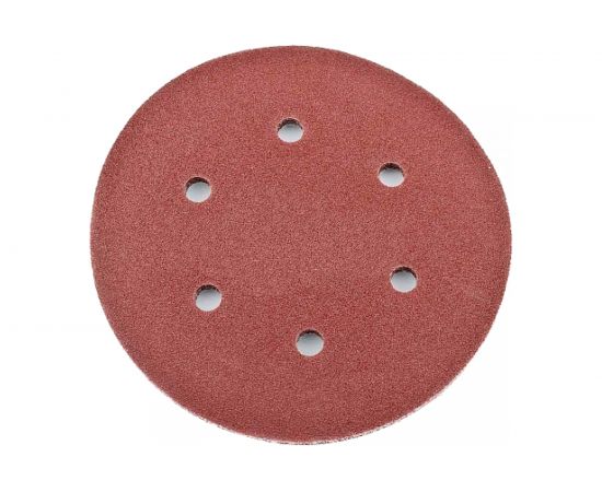 Лист шлифовальный (5 шт; 150 мм; 6 отверстий; Р120) для эксцентриковых шлифмашин REDVERG 6624195 