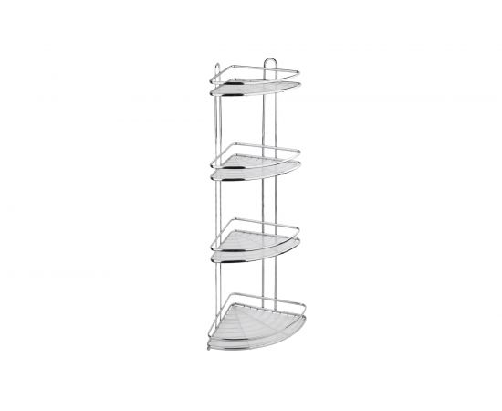 Полка для ванной комнаты и кухни Fora Floria угловая, четверная FOR-2005 