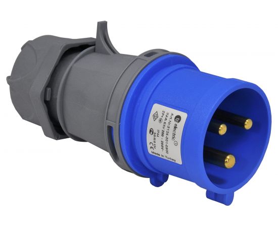 Кабельная переносная вилка TP Electric Зажимные контакты 16A, 250В, 2P+E, IP 44 3120-301-0900 