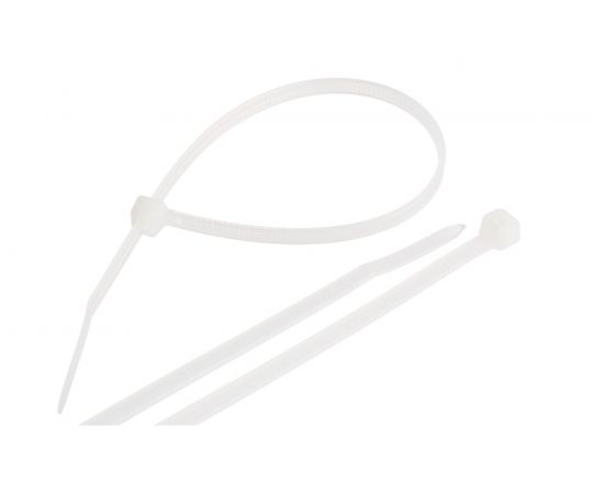 Нейлоновая неоткрывающаяся стяжка NIKOMAX 100х2,5мм, белая, уп-ка 100шт. NMC-CTN100-25-SL-WT-100 