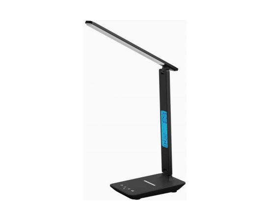 Настольный светодиодный сетевой светильник ФОТОН TL-11DRCH-B (11 W) черный (USB, Qi зарядка) 24650 