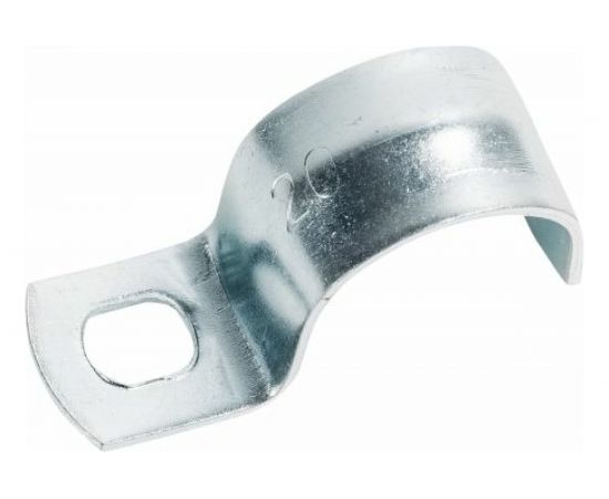 Оцинкованная скоба с одним отверстием Экопласт для трубы D20 мм, 5 шт. 43720-5 