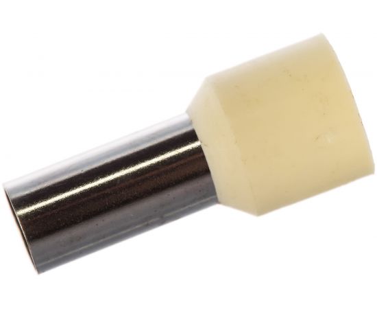 Штыревой наконечник REXANT, втулочный, изолированный, F-12 мм, 16 мм.кв, слоновая кость 08-0832 