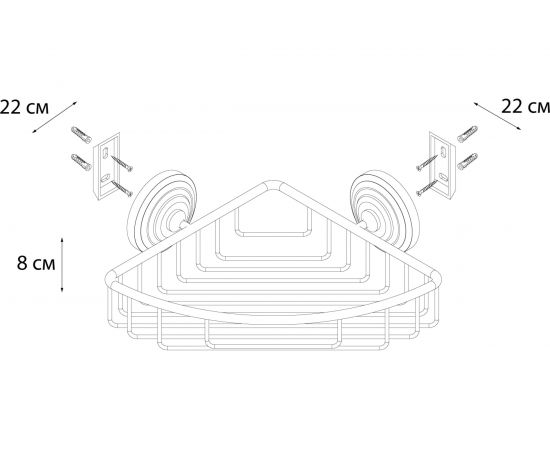 Угловая мыльница-решетка FIXSEN RETRO 83809B – изображение 2