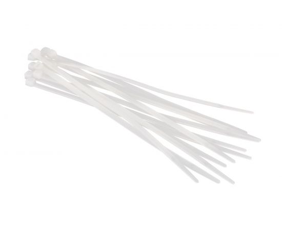Нейлоновая неоткрывающаяся стяжка NIKOMAX 100х2,5мм, белая, уп-ка 100шт. NMC-CTN100-25-SL-WT-100 – изображение 2