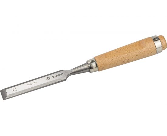 Стамеска-долото с деревянной ручкой, хромованадиевая, 20мм Зубр ЭКСПЕРТ 18096-20 – изображение 2