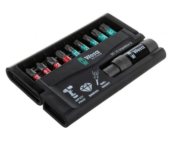 Набор насадок и держателей Wera Импактор 8751/67 -9/IMP DC 25 мм BITS WE-057682 – изображение 2
