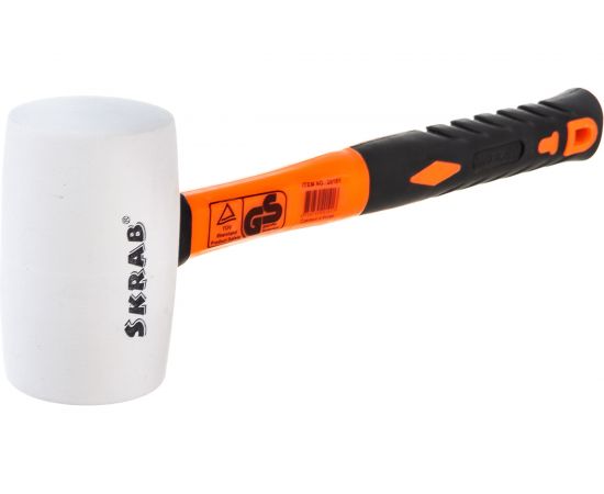Киянка SKRAB резиновая, 60мм, фибергласс, бел/оранж 20101 – изображение 2