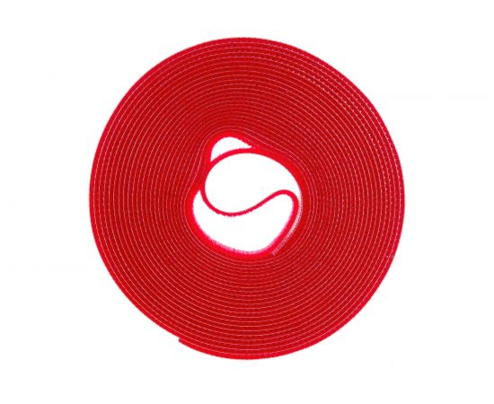 Стяжка-липучка NIKOMAX нарезаемая, в рулоне 5 м, ширина 9 мм, красная NMC-CTV05M-09-RL-RD – изображение 2