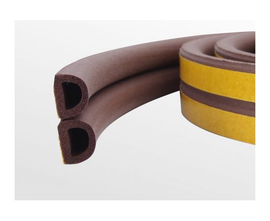 Уплотнитель VЕTTORE профиль D 9x7,5 мм, 100 м, BR коричневый 20364 – изображение 2