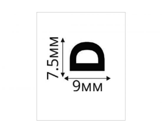 Уплотнитель VЕTTORE профиль D 9x7,5 мм, 100 м, BR коричневый 20364 – изображение 3