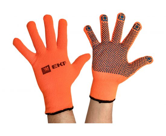 Рабочие утепленные перчатки EKF Professional ТОЧКА ЗИМА с ПВХ-покрытием 7 класс, 10 размер pe7ac-10-pro – изображение 3