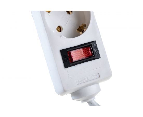 Удлинитель ExeGate EC-5-1.8W 5 евро с заземлением, 1.8м, выключатель с подсветкой, белый 279361 – изображение 3