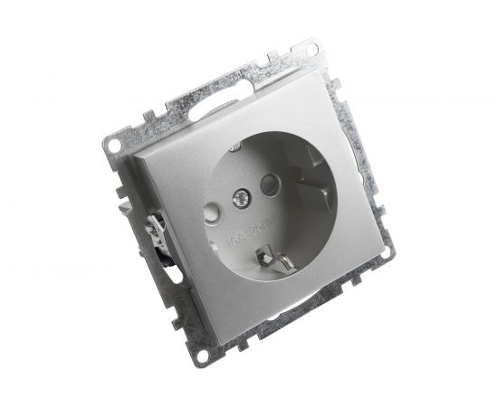 1-местная розетка STEKKER с заземлением (механизм), GLS16-7110-03, 250В, 16А с защитной шторкой, серия Катрин, 39582 – изображение 3
