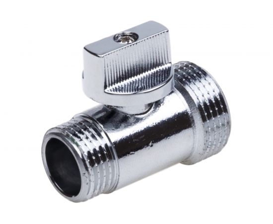 Шаровой кран AQUALINK мини хром нар-нар 1/2 -3/4 m Cr переходной 1322 – изображение 3
