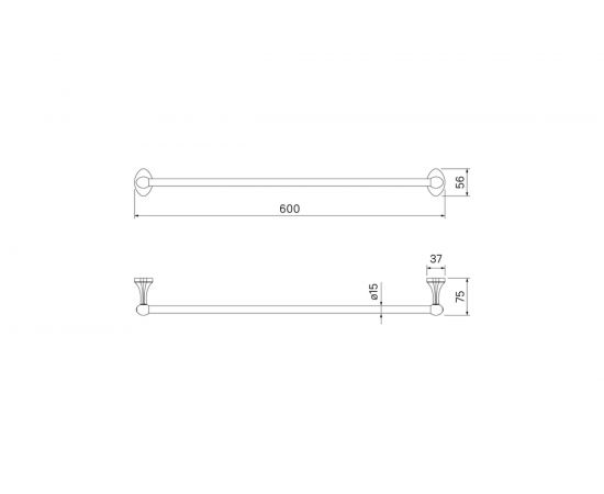 Одинарный полотенцесушитель, сплав металлов IDDIS Male MALSS10i49 – изображение 4