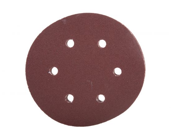Лист шлифовальный (5 шт; 150 мм; 6 отверстий; Р120) для эксцентриковых шлифмашин REDVERG 6624195 – изображение 4