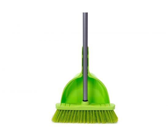 Набор для сухой уборки InLoran щетка с совком, ручка 110 см, салатовый MSO-104SL – изображение 5