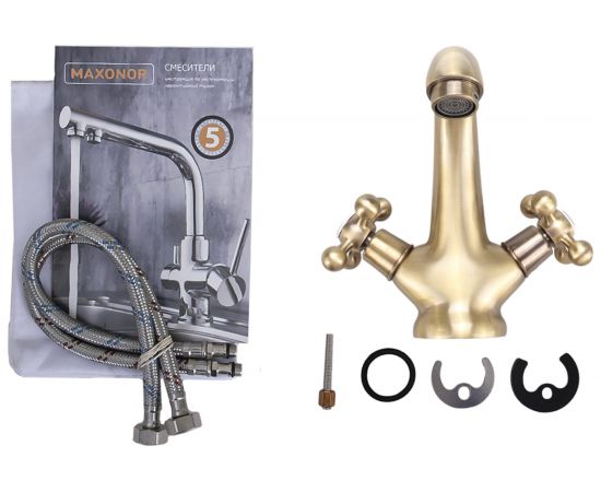 Смеситель для раковины Maxonor бронза MN1019-4 – изображение 5