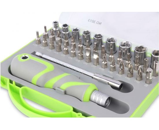 Отвертка с набором бит и торцевыми головками GOODKING 41 предмет O-10041 – изображение 5