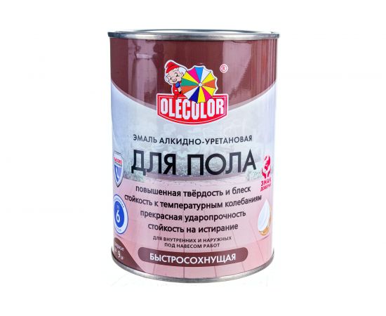 Эмаль для пола OLECOLOR алкидно-уретановая, быстросохнущая (6 часов), золотистый 4300007479 