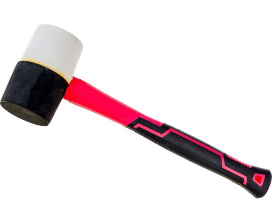 Резиновая киянка Ladina, 680г, черно-белая резина, фибергласовая двухкомпонентная рукоятка 304-003 