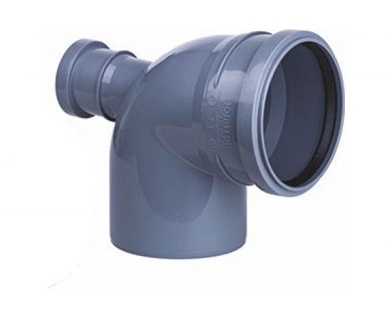 Отвод ООО МультиМирПласт 110/50/45 тыл серый ОТВ ВК 110/50/45 ТЛ 