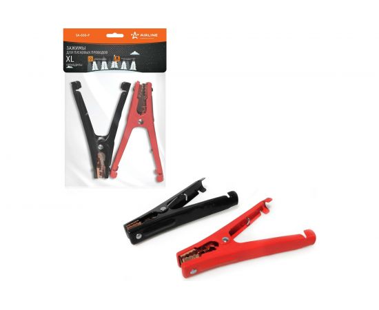 Зажимы крокодилы для пусковых проводов AIRLINE XL 2 шт. 600А, 17,5x9см SA-600-P 