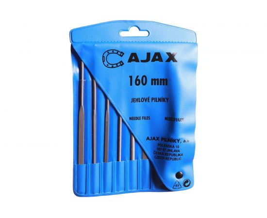 Набор из 6-ти надфилей с ручкой (L=160мм, зернистость 2) AJAX 286213931626 