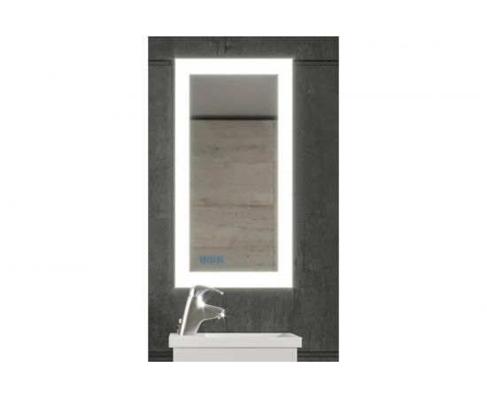 Зеркало Бриклаер Вега 40 подсветка на взмах руки, часы 4627125414190 