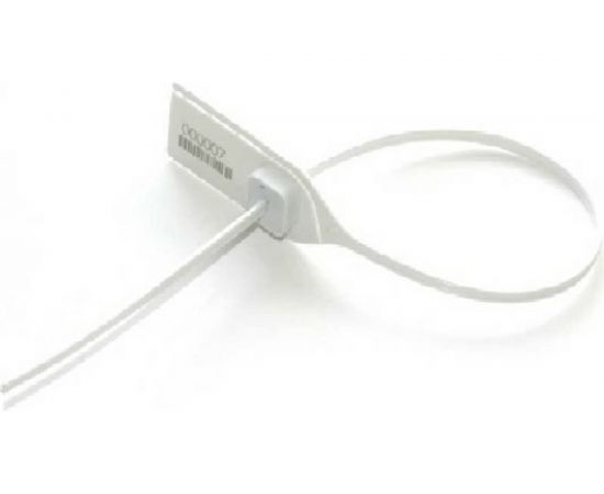 Номерная пластиковая пломба Пломба.Ру D5 L280 Цвет белый 100 шт. в упаковке КПП-3-0404 