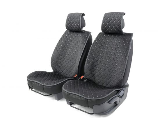 Накидки на передние сиденья CarPerformance, 2 шт. материал алькантара CUS-1012 BK/GY 