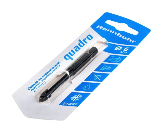 Сверло по керамике Quadro 6 мм RENNBOHR 676106 – изображение 2