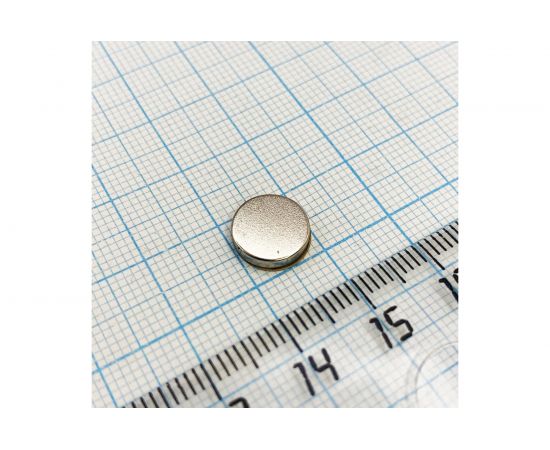 Неодимовый магнит Проф-Магнит D10x2мм, с клеевым слоем NdFeB, 20 шт. N33 с/кл – изображение 2