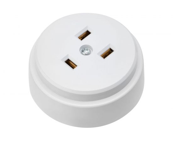 Розетка РШ для электроплит REXANT 32 А, 250 В, 2Р+РЕ открытой установки белая 11-8984 – изображение 2