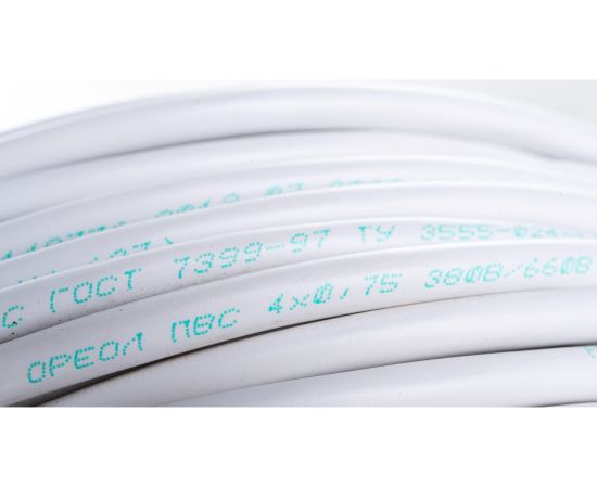 Провод ОРЕОЛ ПВС белый 4х0,75 мм ГОСТ 50 м 74301 – изображение 2