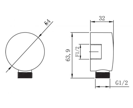 Встраиваемое подключение для душевого шланга Lemark LM8086C – изображение 2