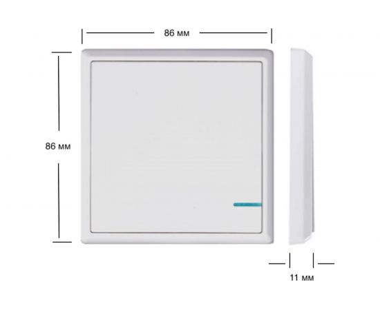 Проходной дистанционный выключатель GRITT Practic 1кл. белый комплект: 2 выключателя, 1 радиореле 100Вт 11201 – изображение 2