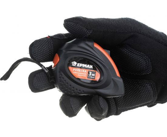 Рулетка ЕРМАК с обрезиненным корпусом, 3м х 16мм 658-087 – изображение 2