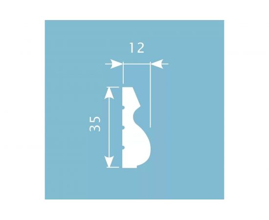 Молдинг Cosca decor MX014 35x12 мм, 2000 мм, экополимер СПБ070402 – изображение 2