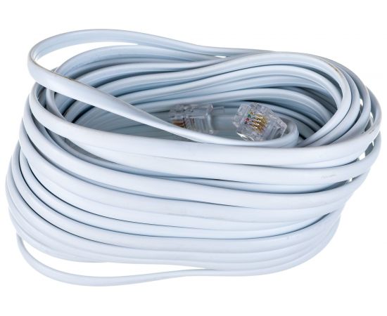 Телефонный шнур-удлинитель REXANT RJ-11, 6P-4C, 10 м, белый 18-3101 – изображение 2