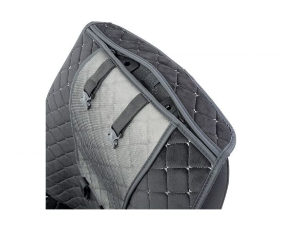 Накидки на передние сиденья CarPerformance, 2 шт. материал алькантара CUS-1012 BK/GY – изображение 3