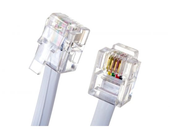 Телефонный шнур-удлинитель REXANT RJ-11, 6P-4C, 10 м, белый 18-3101 – изображение 3