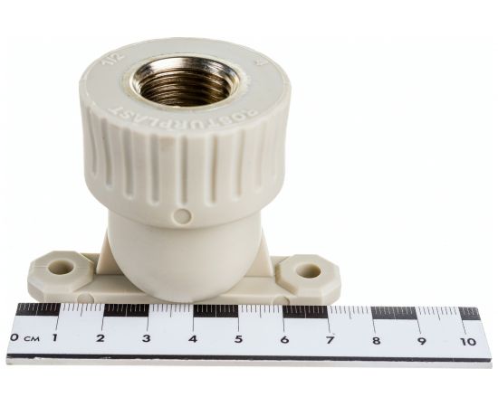 Угольник с креплением RTP PN25 комбинированный, внутренняя резьба D25х1/2 мм, серая 15918 – изображение 4