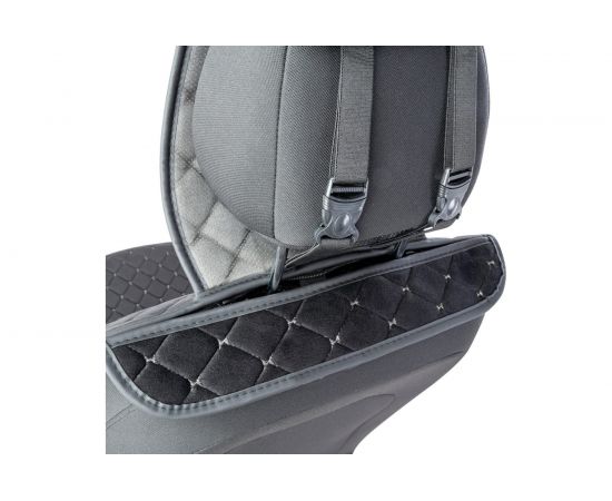 Накидки на передние сиденья CarPerformance, 2 шт. материал алькантара CUS-1012 BK/GY – изображение 4