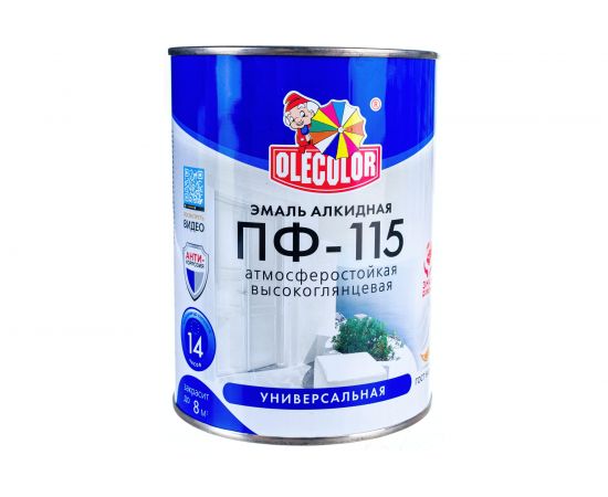 Эмаль OLECOLOR ПФ-115 кремовый, 0.8 кг 4300000207 – изображение 5