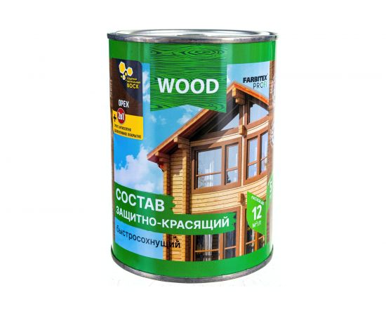 Защитно-красящий состав для древесины FARBITEX (быстросохнущий; орех; 0.75 л) 4300008471 